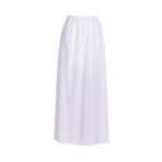 Kadın Uzun Büyük Beden Jupon Etek Astarı, Beyaz, L/XL