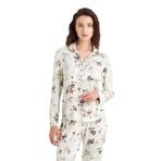 Kadın Uzun Kol Bej Viskoz Pijama Takım C9T1N6O15 BEJ XL
