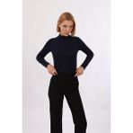 Kadın Uzun Kol Body - Lacivert - M