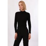 Kadın Uzun Kol Body - Siyah - M