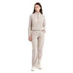 Kadın Uzun Kol Kadife Krem Pijama Takım C8T0N5O06-09 KREM XS