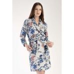 Kadın Uzun Kol Kapitone Gri Melanj Sabahlık C2T0N1303 - XL