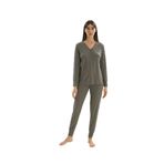 Kadın Uzun Kol Kaşkorse Haki Pijama Takım C8T7N1O61 HAKİ S