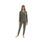 Kadın Uzun Kol Kaşkorse Haki Pijama Takım C8T7N1O61 HAKİ XL