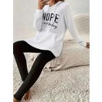 Kadın Uzun Kollu Kapşonlu Bağcıklı Viskon Iki Iplik Sweat