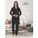 Kadın Uzun Kollu Pijama Takımı (Siyah/M)