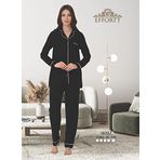Kadın Uzun Kollu Pijama Takımı (Siyah/XL)