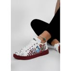 Kadın Vegan Deri Beyaz Sneakers - Magic in the Air Tasarım