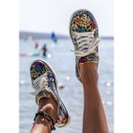 Kadın Vegan Deri Çok Renkli Sneakers - Eternal Swirl Tasarım