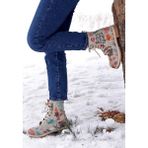 Kadın Vegan Deri Gri Uzun Bot - Bitter Sweet Winter Tasarım - Standart