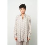 Kadın Viskon Karışımlı Etnik Desen Oversize Tunik Gömlek