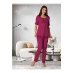 Kadın Vişne Hamile Lohusa Pijama Takımı (Vişne / 2XL)
