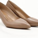 Kadın Vizon Antik Sivri Burun Orta İnce Topuklu Stiletto