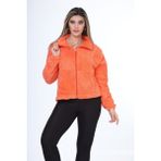Kadın Wellsoft Yumuşak Fermuarlı Peluş Mont - Nar Çiçeği - L - XL