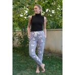 Kadın Welsoft Polar Tek Alt Pijama 210053 Gri - Beyaz