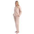 Kadın Welsoft Uzun Kol Bej Pijama Takım C4T1N1O304 BEJ S