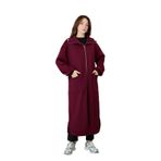 Kadın Yakası Ve Arka Belden Tünelli Basic Kap - 15225MNT - BURGUNDY