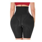 Kadın Yan ve Arka Basen Korse Popo Basen Dolgunlaştırıcı Pedli Push-up Yüksek Bel Korse (Siyah, 2XL/3XL)