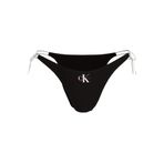 Kadın Yandan Bağlamalı Logo Detaylı Siyah Bikini Altı