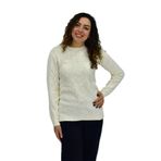 Kadın Yarım Balıkçı Yumoş Triko Kazak BGL-ST04125 KREM S/M