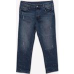 Kadın Yıldız Taş Detaylı Straight Fit Jean Pantolon