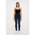 Kadın Yüksek Bel Dar Paça Skinny Fit Likralı Mavi Jean Pantolon