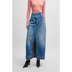 Kadın Yüksek Bel Düz Model Denim Rahat Kulanım Lacivert Etek 50518230-424