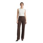 Kadın Yüksek Bel Geniş Paça Pantolon – 18298PNT - BROWN