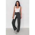 Kadın Yüksek Bel Geniş Paça Pantolon – Grey Tailor