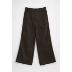 Kadın Yüksek Bel Kahverengi Wide Leg Pantolon