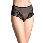 Kadın Yüksek Bel Siyah Dantelli String Külot 363022 SİYAH L