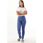 Kadın Yüksek Bel Skinny Jean Pantolon - MAVİ