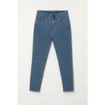 Kadın Yüksek Bel Süper Skinny Açık İndigo Jean Pantolon