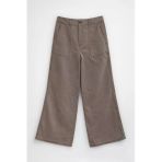 Kadın Yüksek Bel Taş Rengi Wide Leg Pantolon