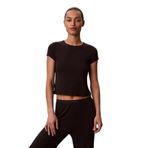 Kadın Yuvarlak Yaka Kısa Kol Düz Regular Fit Mor Pijama Üstü LV00QS7618-2IK