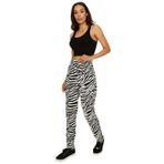 Kadın Zebra Desenli Rahat Kesim Pantolon Siyah 34