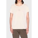 Kadın%100 Pamuklu Rahat Kesim Kısa Kollu Ekru T-Shirt XW000830 AF10356-U1092