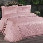 Kadınca Dükkan Çift Kişilik Güpürlü Elif Yatak Örtüsü Takımı - 250 x 260 cm - Pudra