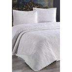 Kadınca Dükkan Tek Kişilik Microfiber Yatak Örtüsü Takımı Krem - 180 x 250 cm