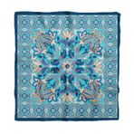 Kadınlar için 55cm x 55cm Fular Küçük Kare Hafif Çiçek Desenli Bandana Boyun Şal, Saç veya Boyun için Etnik Kare Başörtüsü (Çiçek Tasarımı 40)