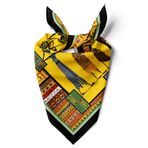 Kadınlar için 55cm x 55cm Fular Küçük Kare Hafif Çiçek Desenli Bandana Boyun Şal, Saç veya Boyun için Etnik Kare Başörtüsü (Etnik Tasarım 5)