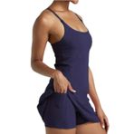 Kadınlar İçin Atletik Elbise, Günlük Kolsuz İnce Askılı İçi Kısa Şortlu Elbise, Hızlı Kuruyan Spor Kıyafetleri Outdoor Egzersiz Golf Seyahat Günlük Geziler Tatil Gündelik Giyim