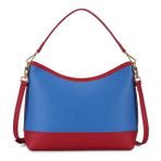 Kadınlar için Büyük Kapasiteli Hobo Çanta, Tote Crossbody Çanta Çanta Fermuarlı Cepler İş Seyahat Spor Salonu İşe Gidip için Hediye Fikri, Mavi ve Kırmızı
