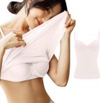 Kadınlar için Camisole üst, entegre sütyen, büyük beden, kolsuz yelek, yaz, pamuk, temel, fitness stüdyosu, spor, ayarlanabilir omuz askısı, atlet, bej, S, Bej, S