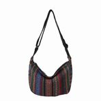 kadınlar için hippi bez çantalar, sevimli Küçük hobo boho çantalar hilal crossbody çanta, vintage estetik çanta, Çok renkli