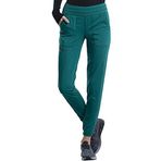Kadınlar için Jogger Scrubs İş Kıyafeti Devrimi, Yumuşak Esnek, Kolay Bakım WW011, Avcı Yeşili, S