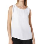 Kadınlar için keten gömlek, büyük beden, kolsuz, Basic, Tank-Top, V yaka, yelek, beyaz tunik kıyafet, beyaz, 4XL, Beyaz, 4XL