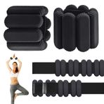 Kadınlar için Pilates Bilek ve Ayak Bileği Ağırlıkları, Giyilebilir Güçlü Kol ve Bacak Ağırlıkları 2'li Set (her biri 1 lb), Yürüyüş, Yoga, Dans, Barre, Spor Salonu için Ayarlanabilir Ayak Bileği