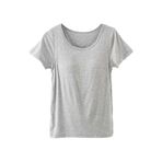 Kadınlar için üst giyim, entegre sütyen, büyük beden, kolsuz, atlet, pamuk, temel, spor, yoga, yaz, atlet, tişört, gri, M, Gri, M