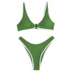 Kadınların Mayo, Elastik V Yaka Iki parçalı bölünmüş Bikini, Sörf Için Kadınlar Için (S)
